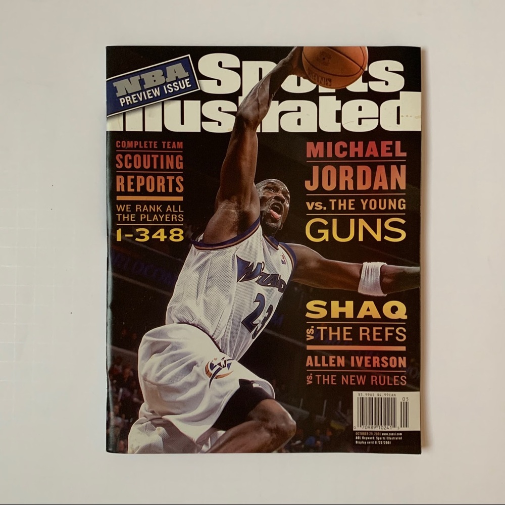Michael Jordan Sports Illustrated Magazine Washington Wizards October 2001 Issue